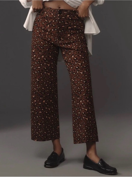 Maeve Pants - Anthropologie Maeve Collette Wide-Leg Cropped Ponte Pants